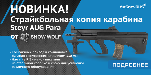 Новое июнь Штурмовая винтовка Snow Wolf Steyr AUG Para (SW-020T(BK))