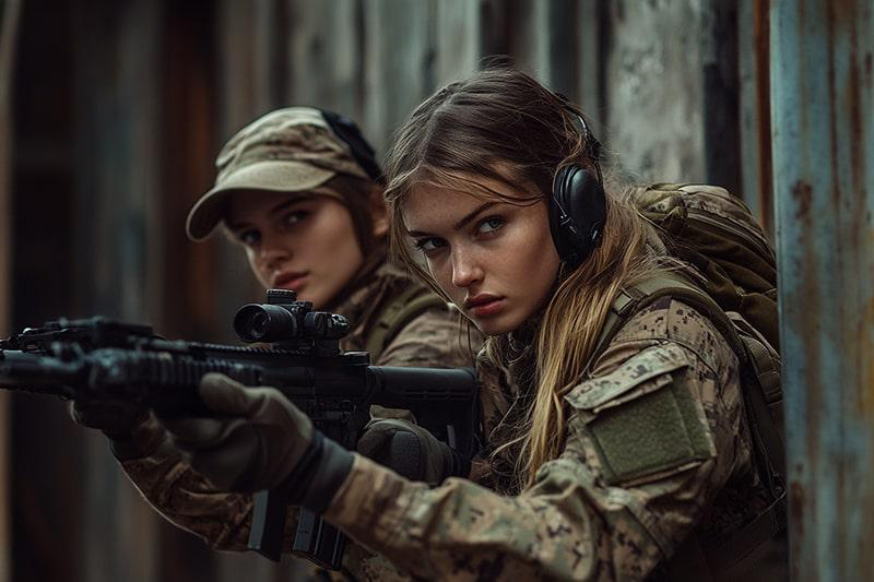 девушки в страйкболе