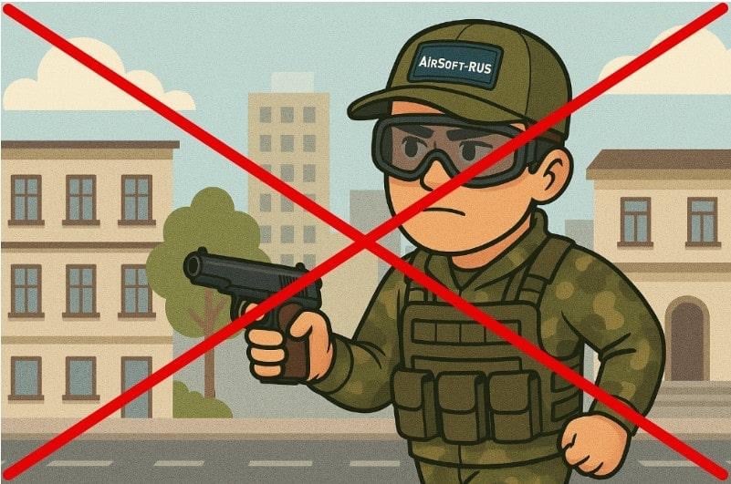 ношение страйкбольного пистолета по городу