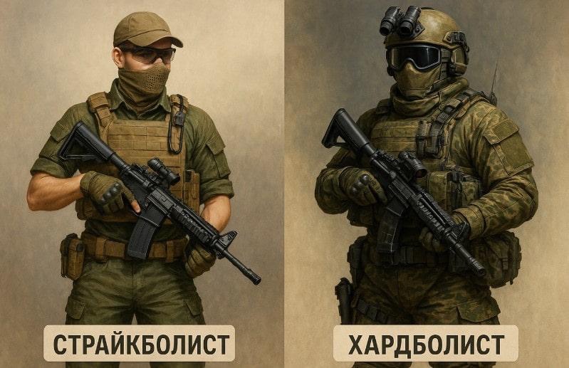 страйкболист и хардболист