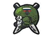 Патч ORC TACTIC Череп тактикульный в шлеме ПВХ OD (TZ0368)