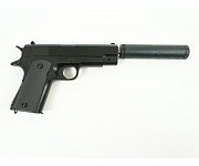 Пистолет Shantou 1911 Mini c глушителем spring (G.18.6)