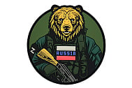 Патч ORC TACTIC Медведь с АК ПВХ OD (TZ0391)