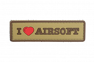 Патч TeamZlo I love Airsoft Tab TAN (TZ0155T)