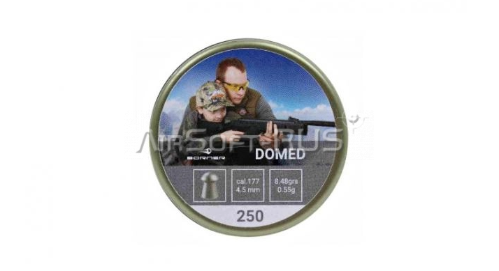 Пневматические пули Borner Domed 4,5 мм 0,55 гр 250 шт (AG-AIR-95803)