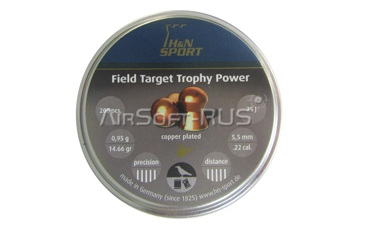 Пули пневматические H&N Field Target Trophy Power 5,5 мм 0,95 гр 200 шт (AG-AIR-80781)