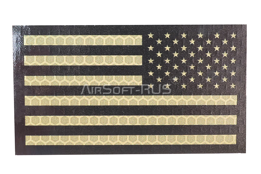 Патчи TeamZlo Флаг США светоотражающий lasercut 5х9 см правый CB (TZ0292CB-R)