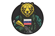 Патч ORC TACTIC Медведь с АК ПВХ BK (TZ0392)