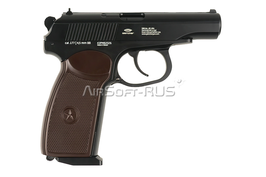 Пистолет пневматический Gletcher ПМ GBB 4.5 мм (RA53093)