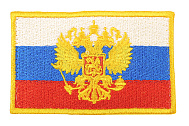 Патчи TeamZlo Флаг России с гербом вышивка 5 5х9 см GD (TZ0291GD)