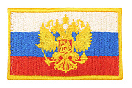 Патчи TeamZlo Флаг России с гербом вышивка 5,5х9 см GD (TZ0291GD)