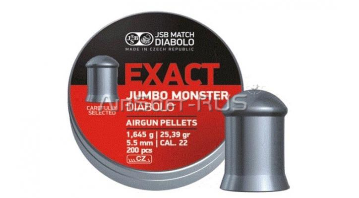 Пули пневматические JSB Exact Jumbo Monster 5,52 мм 1,64 гр 200 шт (AG-JSBJMR552)