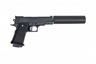Пистолет  Galaxy  Hi-Capa с глушителем spring  (G.10A)